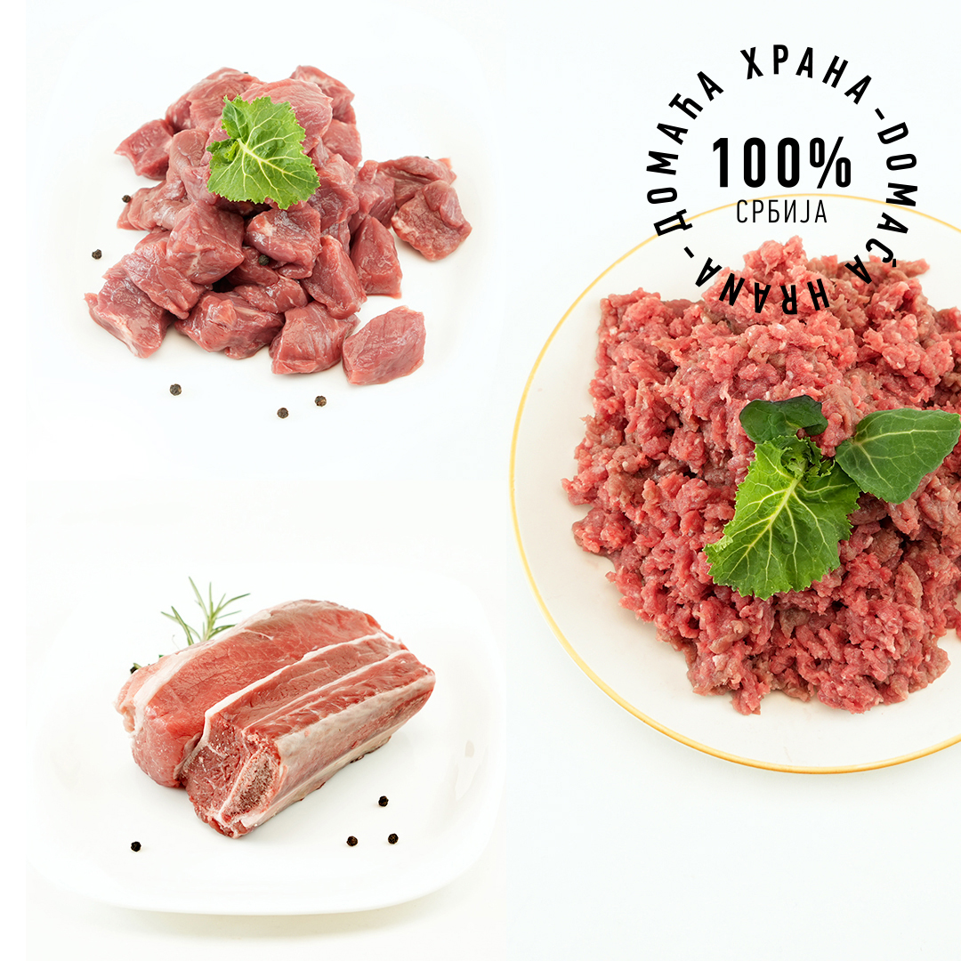Јунеће месо из слободног узгоја, паковање 3кг (3х1кг) ВАКУМИРАНО (Пакет-1)