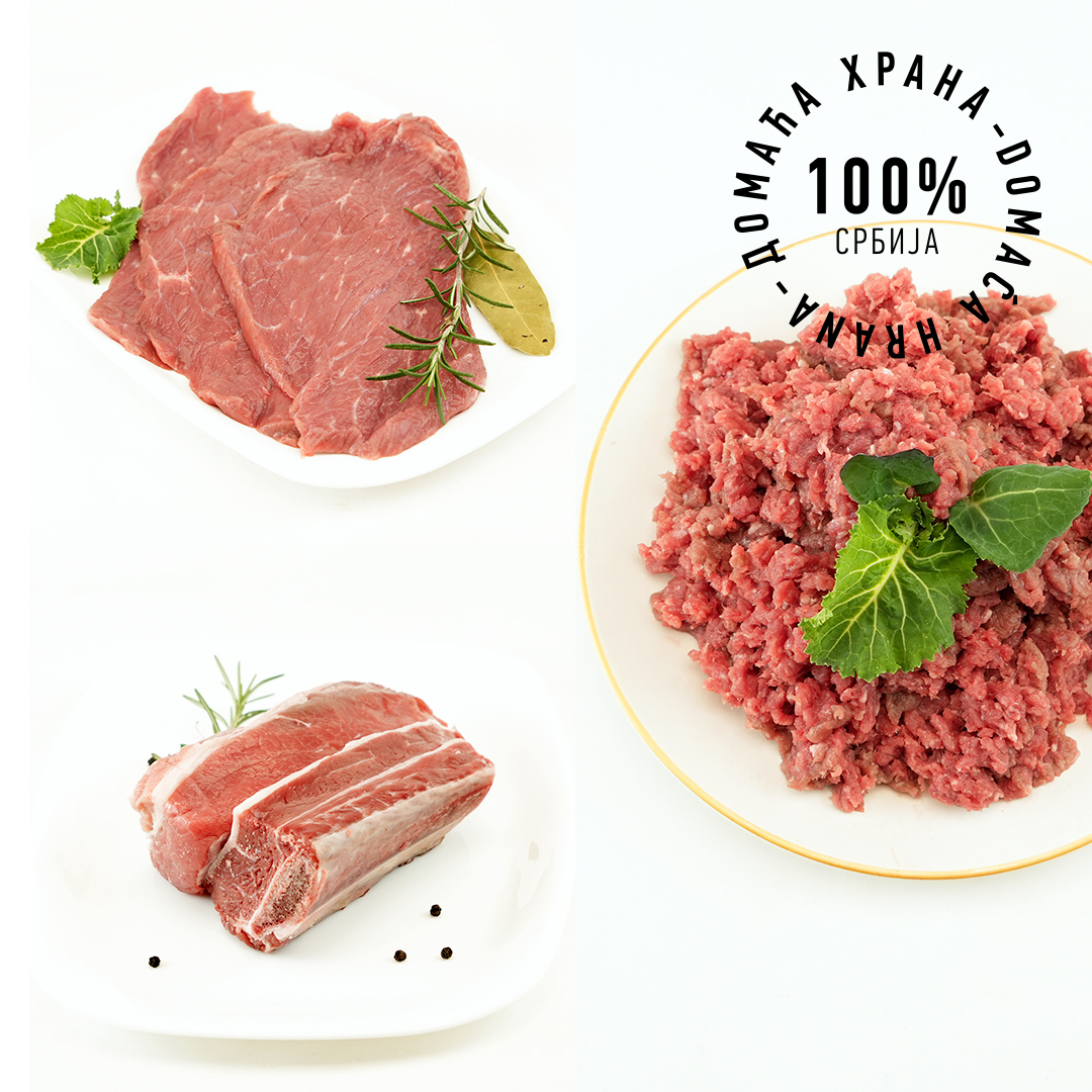 Јунеће месо из слободног узгоја, паковање 3кг (3х1кг) ВАКУМИРАНО (Пакет-2)
