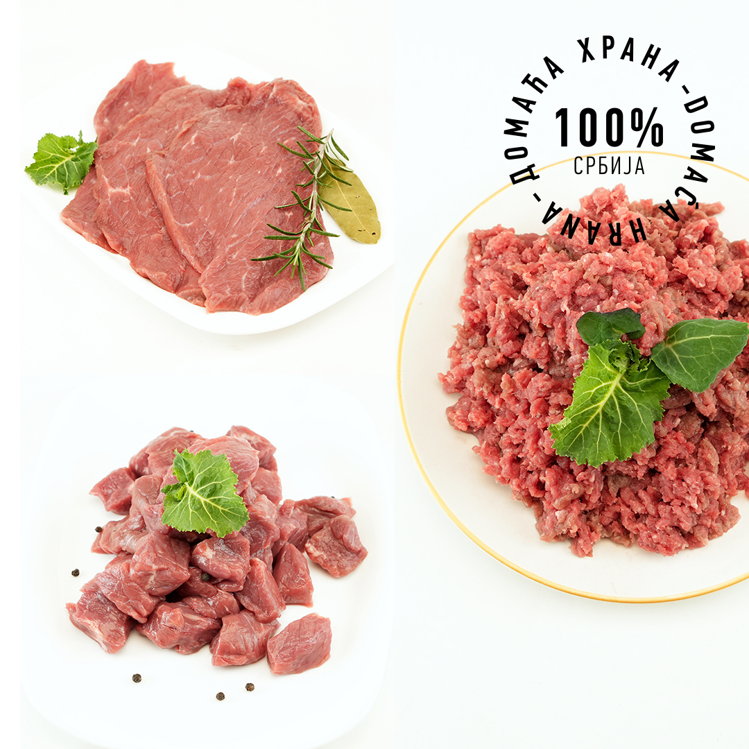 Јунеће месо из слободног узгоја, паковање 3кг (3х1кг) ВАКУМИРАНО (Пакет-3)
