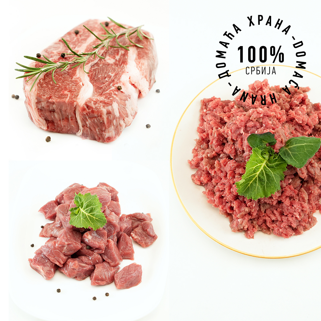 Јунеће месо из слободног узгоја, паковање 3кг (3х1кг) ВАКУМИРАНО (Пакет-4)
